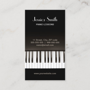 Carte de visite de leçons de musique de piano