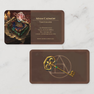 Carte de visite de lecteur de tarot magie ésotériq