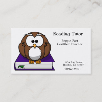 Carte de visite de lecture