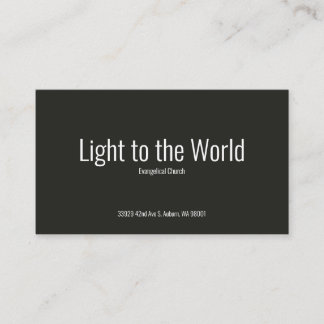 Carte de visite de l'église