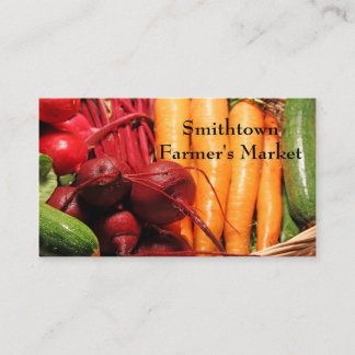 Carte de visite de légumes