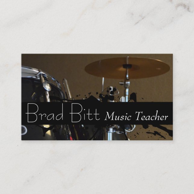 Carte de visite de l'enseignant de musique Drum Se (Devant)
