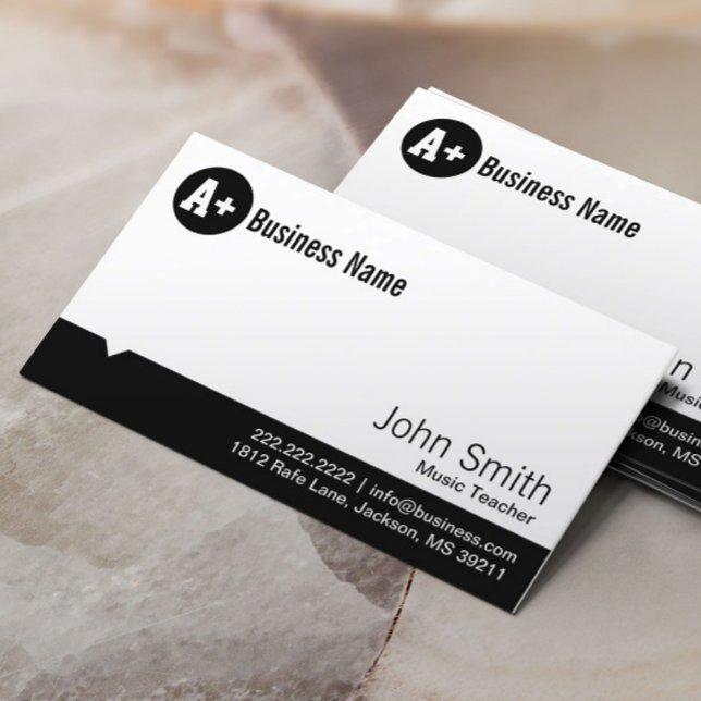 Carte de visite de l'enseignant de musique numériq (Créateur téléchargé)