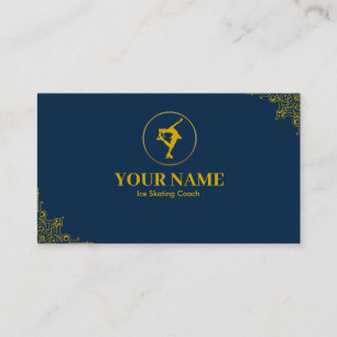 Carte de visite de l'entraîneur de patinage sur gl