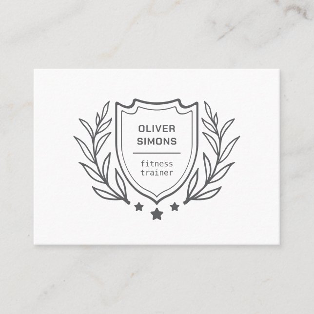 Carte de visite de l'entraîneur Fitness (Devant)