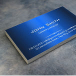 Carte de visite de l'entrepreneur de ciment en mét<br><div class="desc">Carte de visite de l'entrepreneur en ciment de métal bleu.</div>