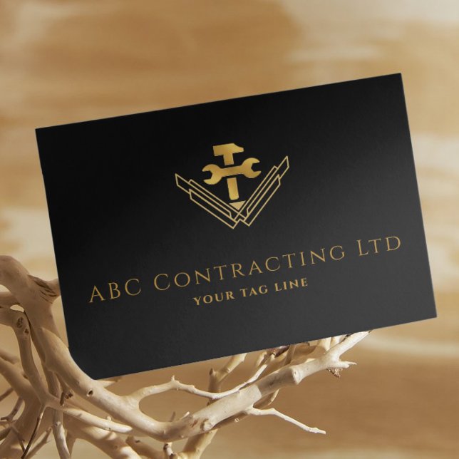 Carte de visite de l'entrepreneur en construction  (Construction Contractor Business Card)
