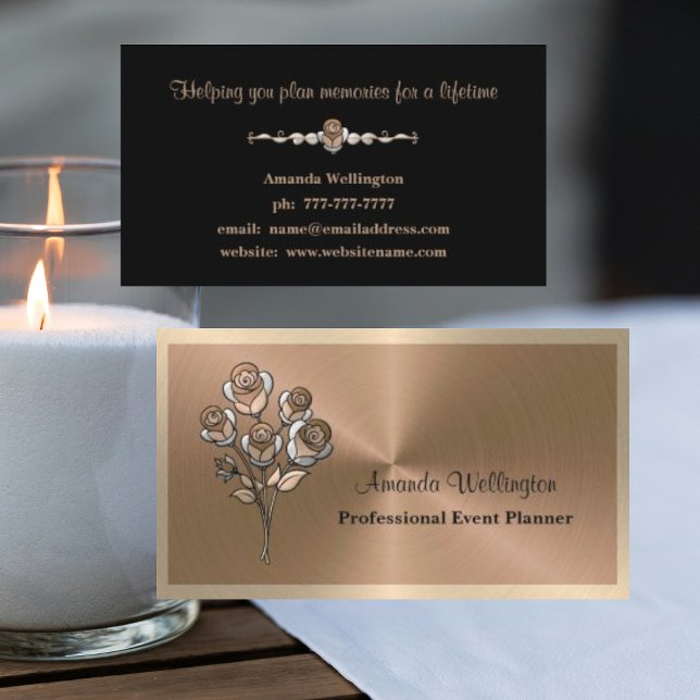 Carte de visite de l'entreprise Copper & Gold Flor (Créateur téléchargé)