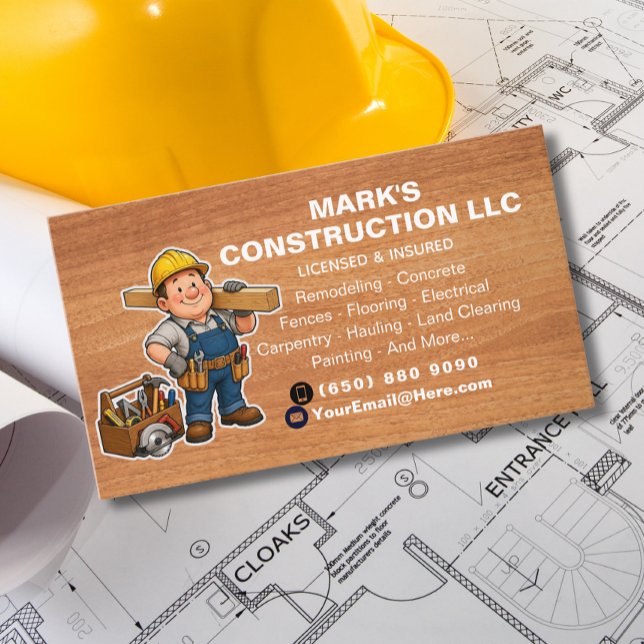 Carte de visite de l'entreprise de construction De (Créateur téléchargé)