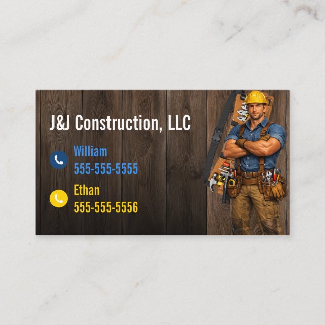 Carte de visite de l'entreprise de construction mo (Devant)