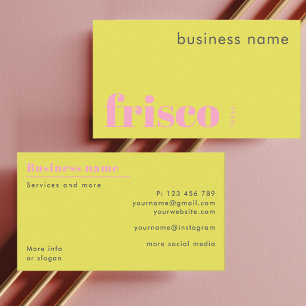 Carte de visite de l'entreprise de magasin Frisco