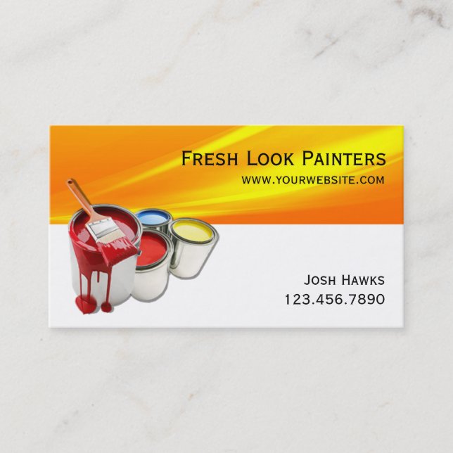 Carte de visite de l'entreprise de peinture profes (Devant)