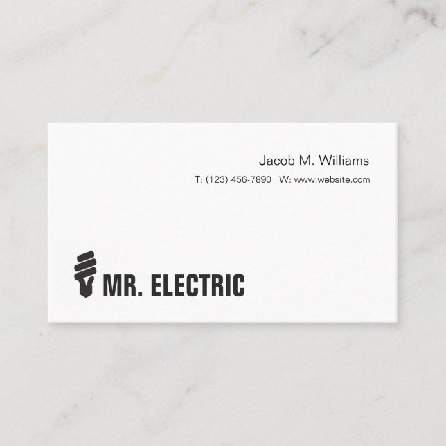 Carte de visite de l'entreprise d'électricien (Devant)