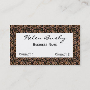 Carte de visite de léopard
