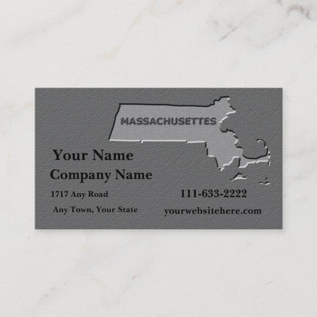 carte de visite de l'État du Massachusettes aspect (Devant)