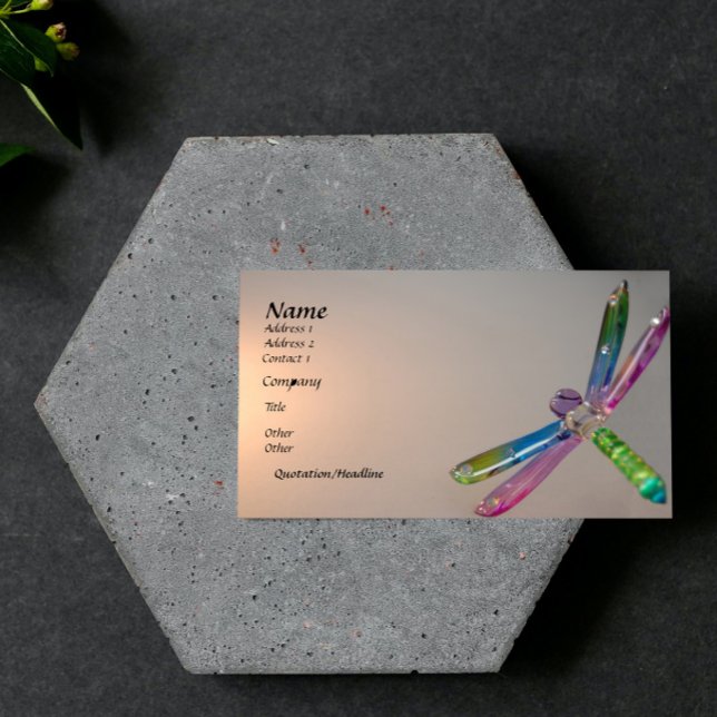 Carte de visite de libellules flottantes (Floating Dragonfly Business Card)