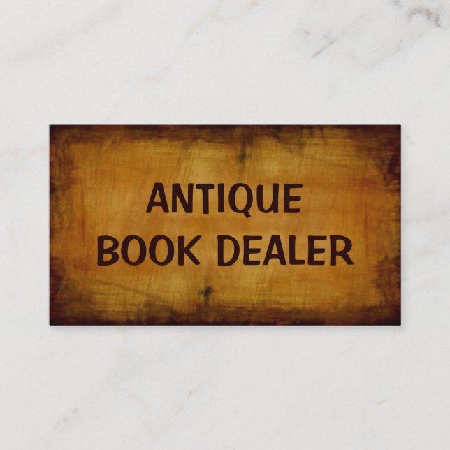 Carte de visite de libraire de livres anciens (Devant)