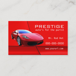 Carte de visite de l'industrie #7 automotrice