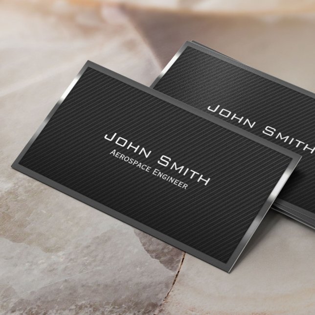 Carte de visite de l'ingénieur aérospatial en fibr (Créateur téléchargé)