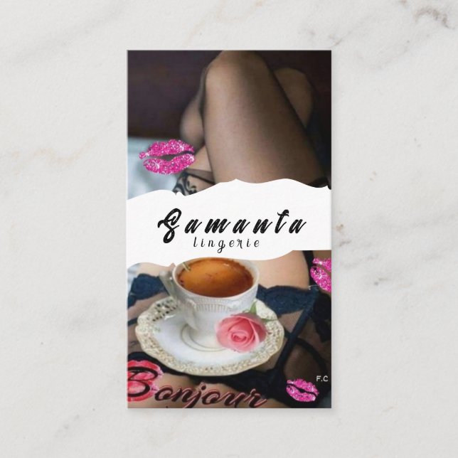 Carte de visite de lingerie (Devant)