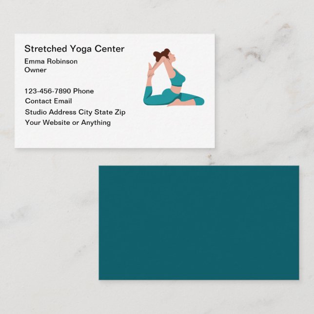 Carte de visite De L'Instructeur De Fitness Et De  (Devant / Derrière)