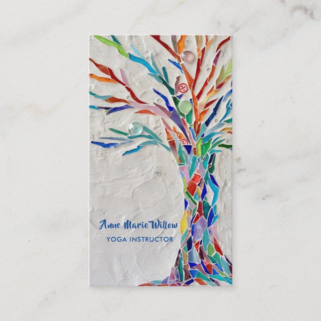 Carte de visite de l'instructeur de Yoga Arc-en-ci (Devant)