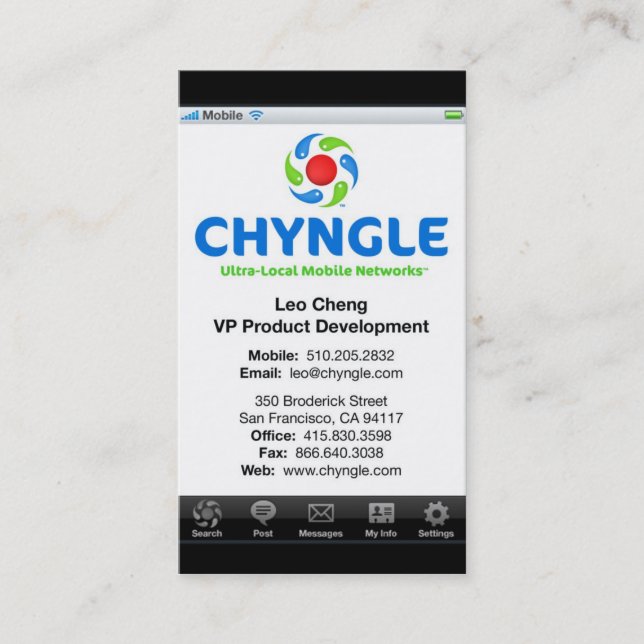 Carte de visite de Lion (Devant)