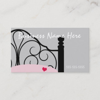 Carte de visite de lit élégant gris et rose
