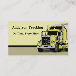 Carte de visite de livraison de semi-camions
