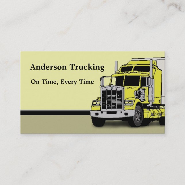 Carte de visite de livraison de semi-camions (Devant)