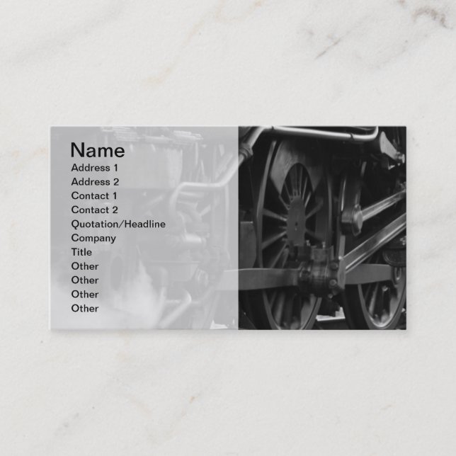 Carte de visite de locomotive à vapeur (Devant)