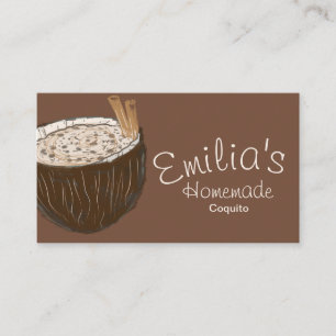 Carte de visite de logo artisanal Coquito tiré à l