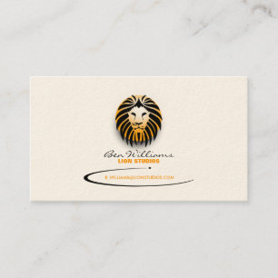Carte de visite de logo de lion (version orange)