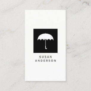 Carte de visite de logo de parapluie