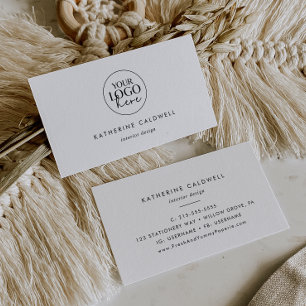 Carte de visite de logo de typographie chic