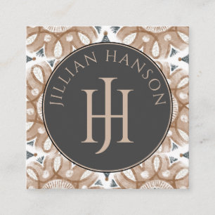 Carte de visite de logo géométrique monogramme Abs