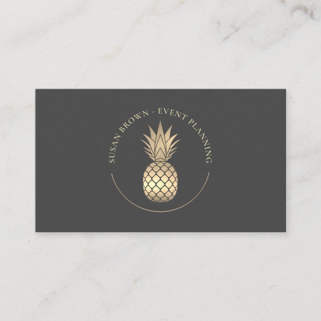 Carte de visite de logo Gold Pineappy (Devant)