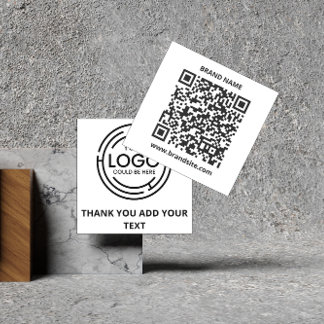 Carte de visite de logo minimaliste simple QR-Code