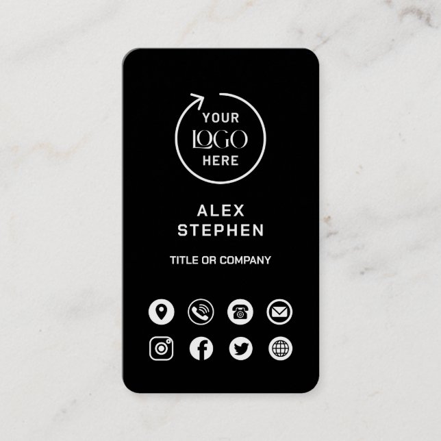 Carte de visite de logo moderne pour les médias so (Devant)
