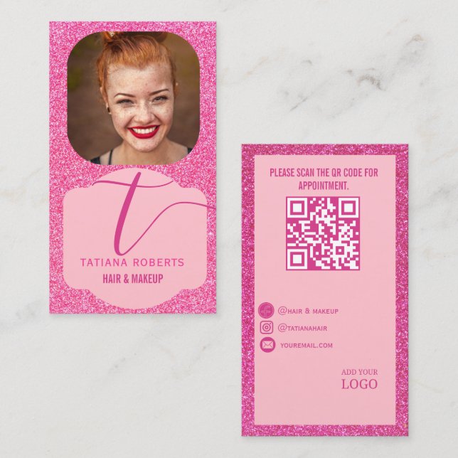 Carte de visite de logo QR moderne (Devant / Derrière)
