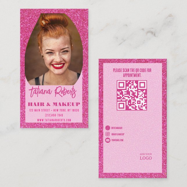Carte de visite de logo QR moderne (Devant / Derrière)