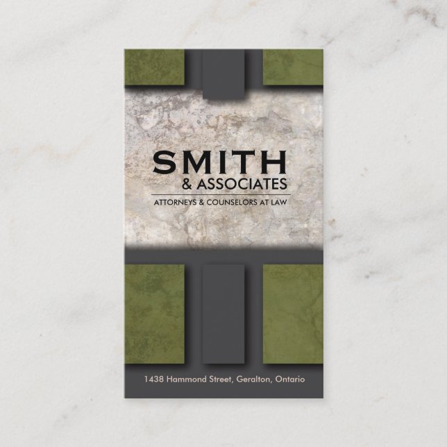 Carte de visite de loi - texture professionnelle (Devant)