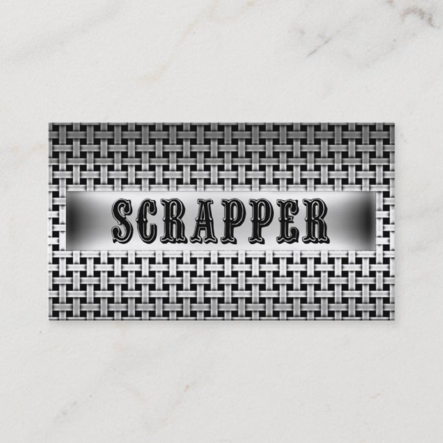 Carte de visite de look de métal de scrapper (Devant)