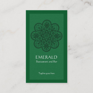 Carte de visite de l'ornament Emerald