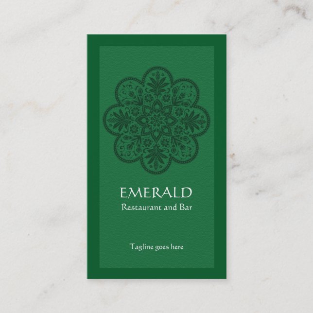 Carte de visite de l'ornament Emerald (Devant)