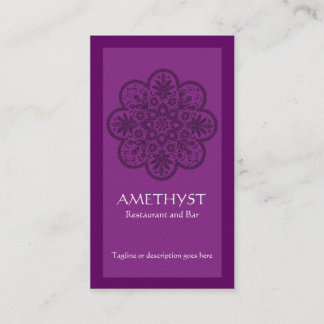 Carte de visite de l'ornement Amethyst