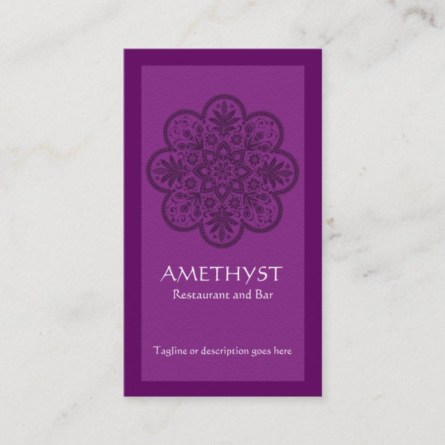 Carte de visite de l'ornement Amethyst (Devant)