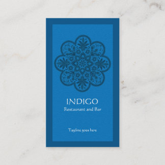 Carte de visite de l'ornement Indigo