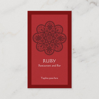 Carte de visite de l'ornement Ruby