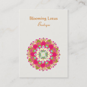 Carte de visite de Lotus Chubby en fleurs